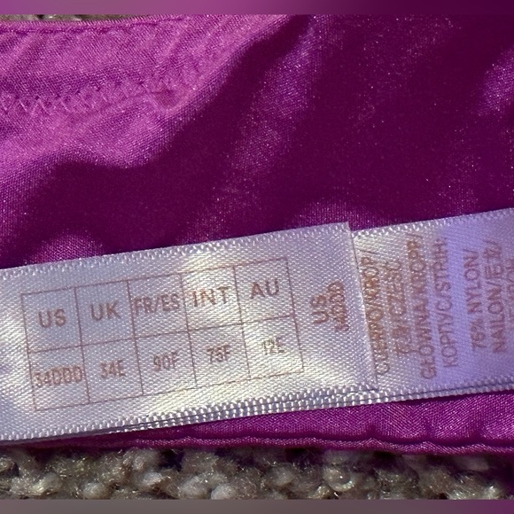 NWT Savage X Fenty 34DDD Purple Satin Balconette Bra - Picture 3 of 5